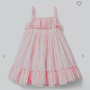 Janie and Jack pink and white striped dress